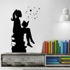 Girl Reading Books Magic Vinyl Wall Decal - Dana Decals