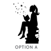 Girl Reading Books Magic Vinyl Wall Decal - Dana Decals