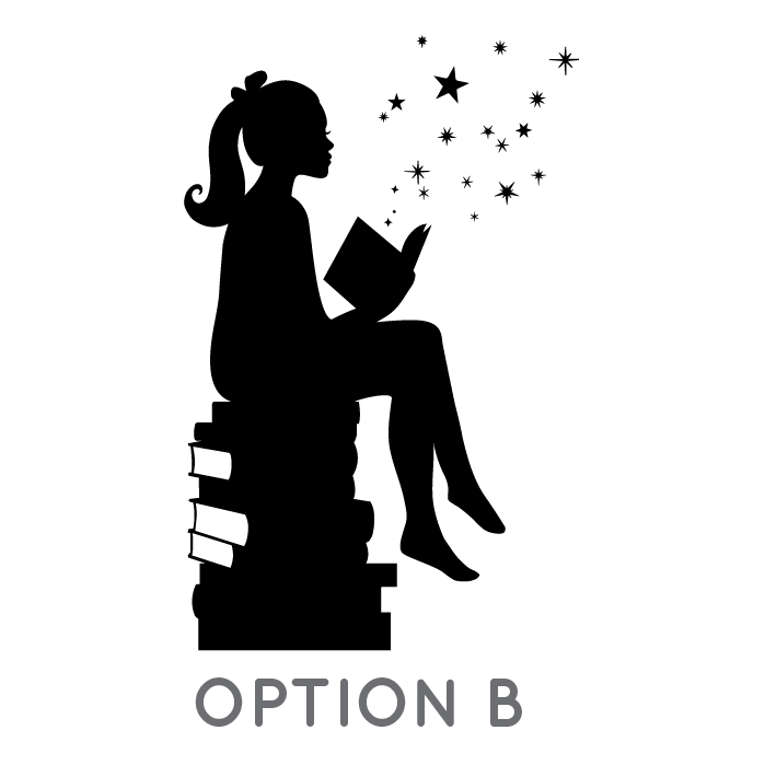 Girl Reading Books Magic Vinyl Wall Decal - Dana Decals