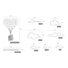 Doodled Flying Heart-Shape Balloon House - Dana Decals