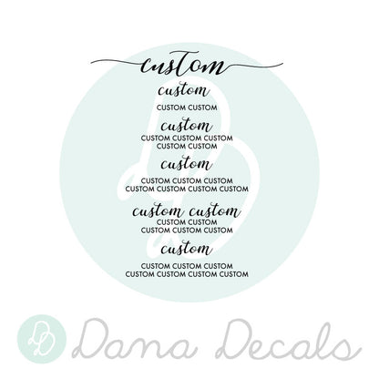Simple Elegant Custom Wedding Menu - Dana Decals
