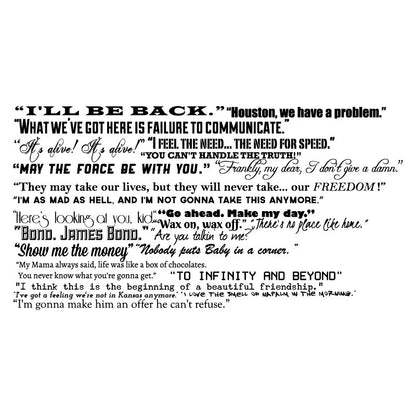 Famous Movie Quotes Collection - Dana Decals