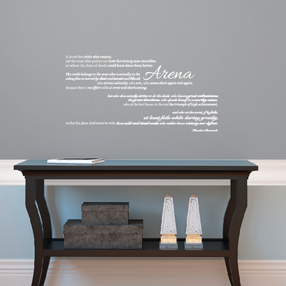 The Man in the Arena Quote - Dana Decals