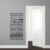 Typographic Multilingual Restroom Directions - Dana Decals