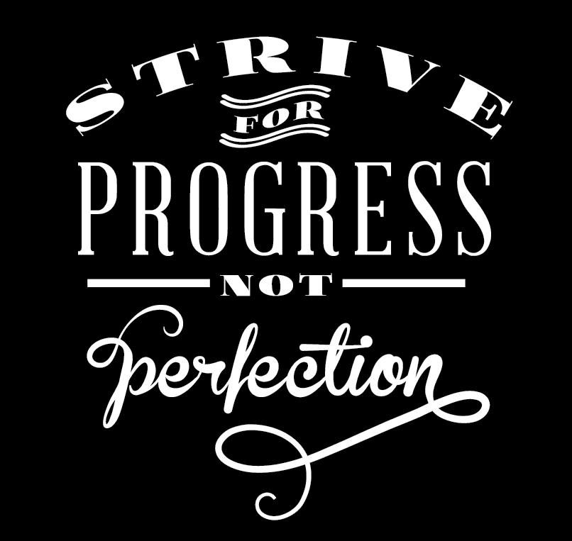 Progress Perfection Quote Wall Decal - Dana Decals