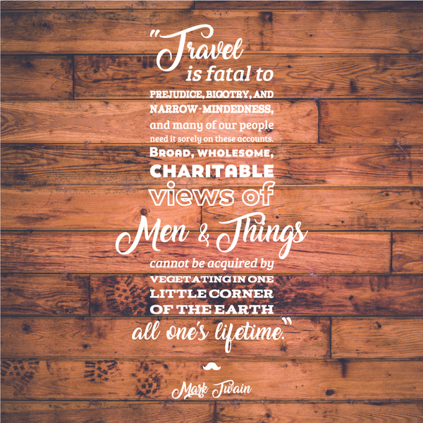 Mark Twain Travel Quote - Dana Decals