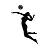 Female Volleyball Player Spiking - Dana Decals