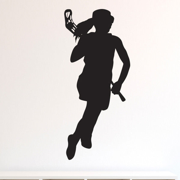 Girl Lacrosse Silhouette - Dana Decals