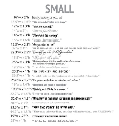 Famous Movie Quotes Collection - Dana Decals