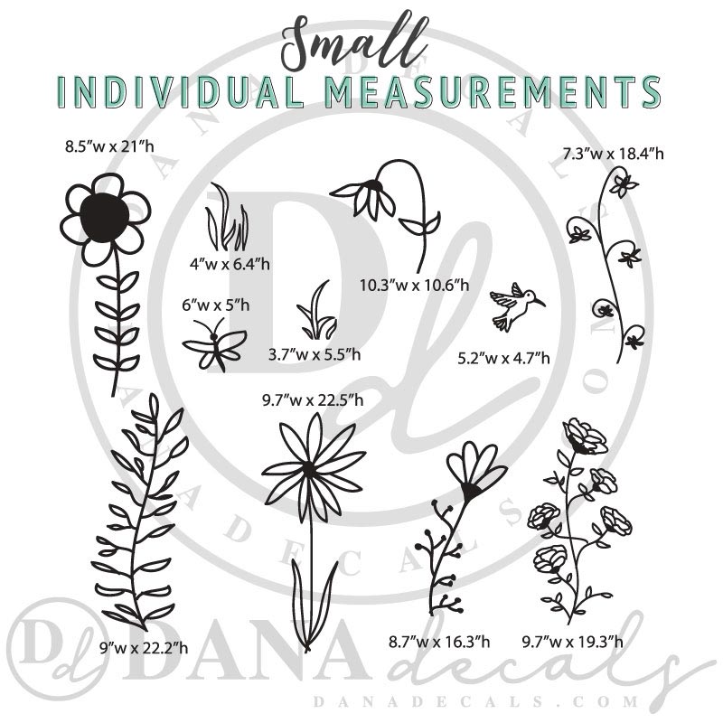 Whimsical Doodled Garden Wall Scene - Dana Decals