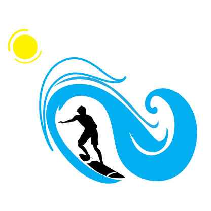 Surfer and Wave - Dana Decals