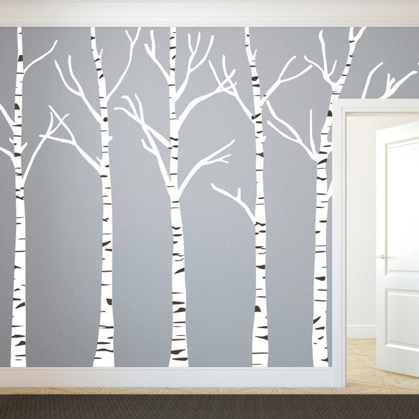 Birch Trees Silhouettes Forrest - Dana Decals