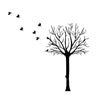 Leafless Tree Silhouette with Flock of Birds - Dana Decals