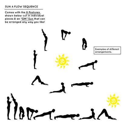 Yoga Posture Silhouettes (Small) - Dana Decals