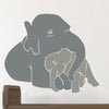 Cute Mom and Baby Elephant Hugging - Dana Decals