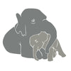 Cute Mom and Baby Elephant Hugging - Dana Decals