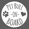 Pit Bull On Board Car Decal - Dana Decals