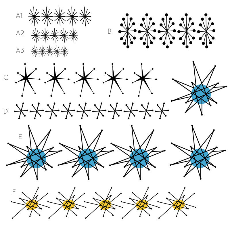 Retro Atomic Shapes - Dana Decals