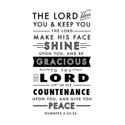 Benediction Verse - Numbers 6:24-26 - Dana Decals