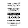 Benediction Verse - Numbers 6:24-26 - Dana Decals