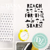 Reach for The Stars Quote and Space Scene - Dana Decals