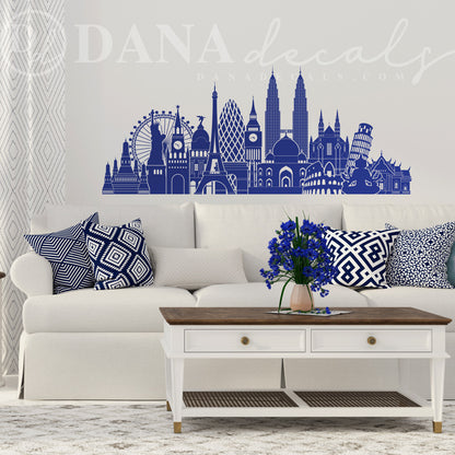 World Landmark Skyline - Dana Decals