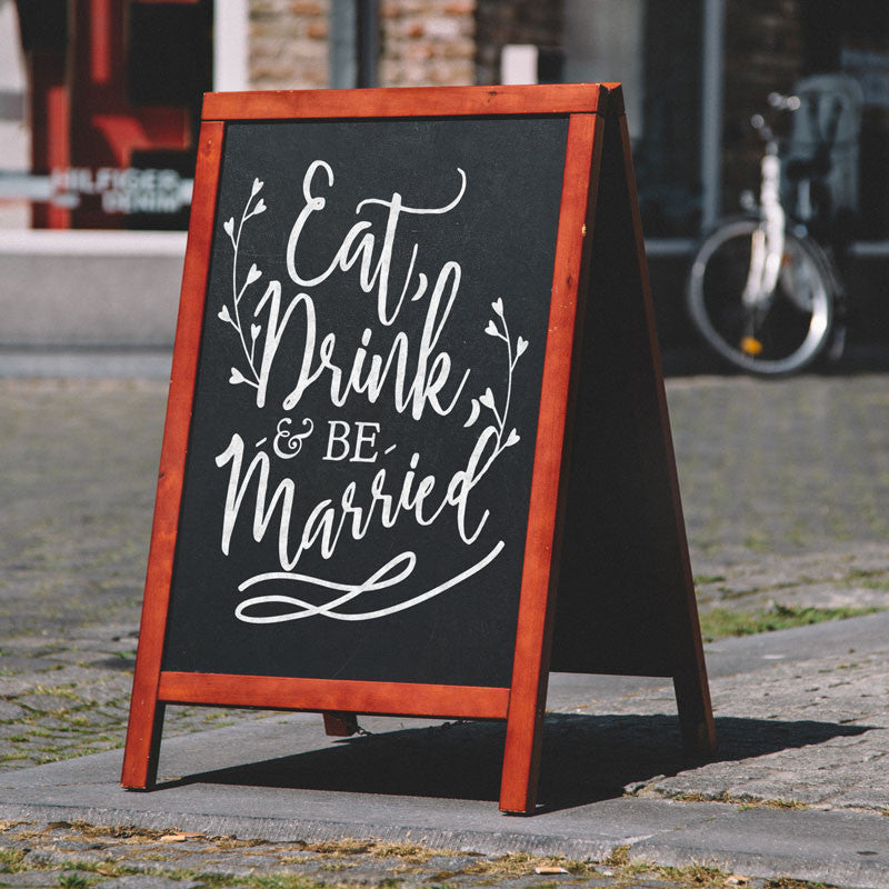 Eat, Drink, and be Married Wedding Sign - Dana Decals