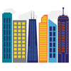 Bold & Colorful City Skyline - Dana Decals