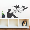 Boy Reading Magic Book Wall Decal - Dana Decals