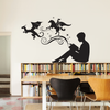 Boy Reading Magic Book Wall Decal - Dana Decals