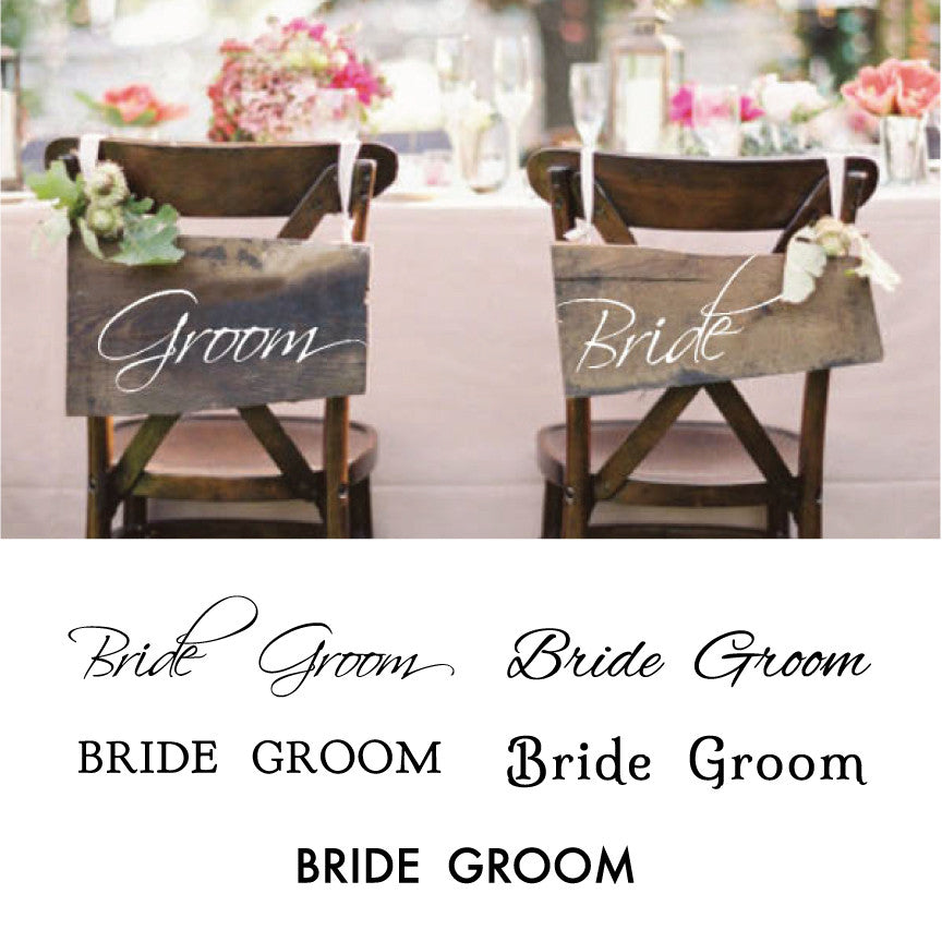 Bride & Groom Sign - Dana Decals