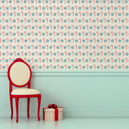 Candy Canes and Peppermint Pattern - Dana Decals
