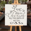 To Love and to Cherish Vow Quote - Dana Decals