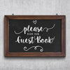 Please Sign Our Guest Book Wedding Sign - Dana Decals