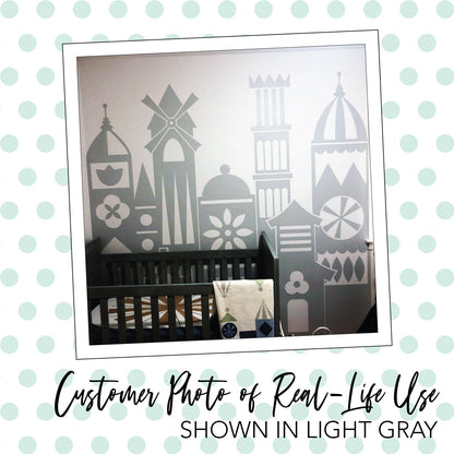 Whimsical Small Village World Wall Decal - Dana Decals