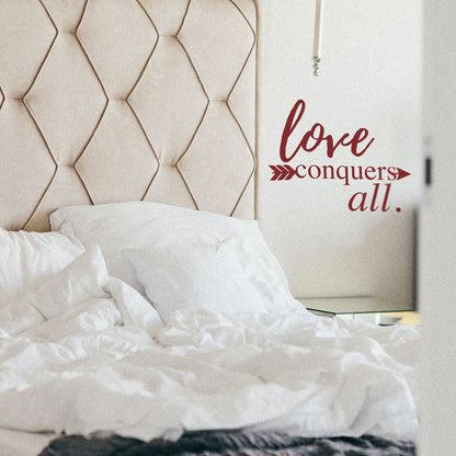 Love Conquers All Arrow Quote - Dana Decals