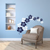 Cascading Hibiscus Flowers - Dana Decals