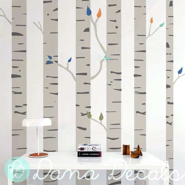 Colorful Birch Trees - Dana Decals