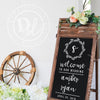 Elegant Wedding Welcome Sign Decal - Dana Decals