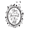 Snow White Fairest of Them All Quote in Woodland Mirror - Dana Decals