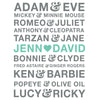 Famous Couples Names Personalized - Dana Decals