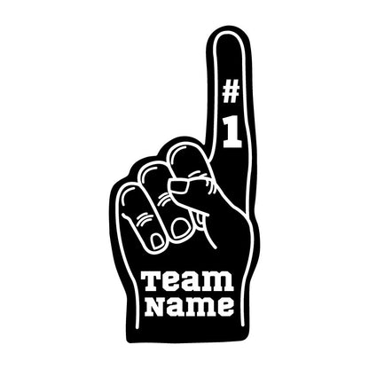 Personalized Foam Finger Decal - Dana Decals