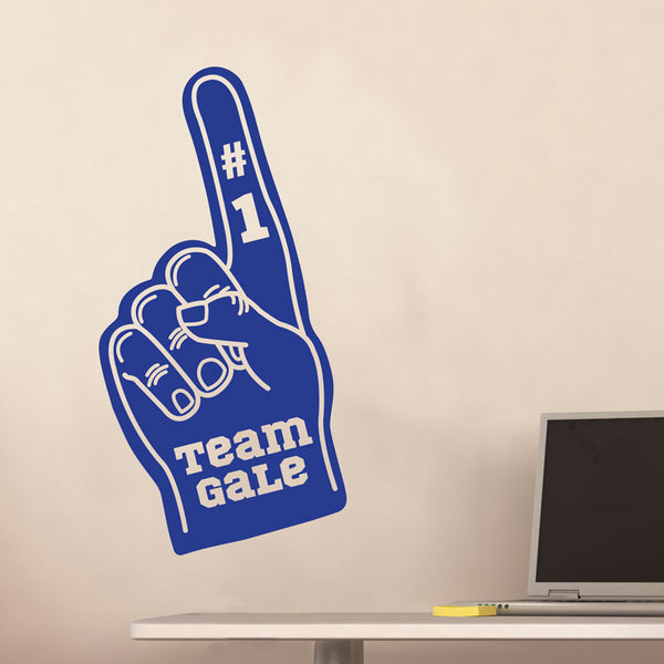 Personalized Foam Finger Decal - Dana Decals