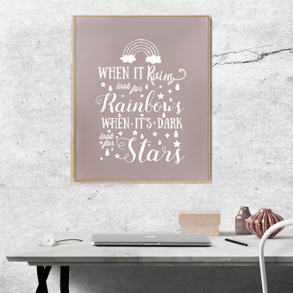 When it Rains Look for Rainbows - Dana Decals