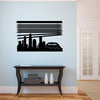 Custom Skyline under Window Blinds - Dana Decals