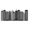 Simple Geometric City Skyline Silhouette - Dana Decals