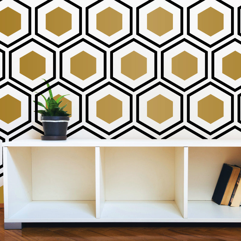 Art Deco Hexagon Pattern - Dana Decals