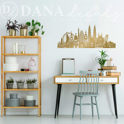 World Landmark Skyline - Dana Decals
