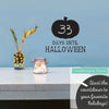 Chalkboard Halloween Countdown Pumpkin - Dana Decals