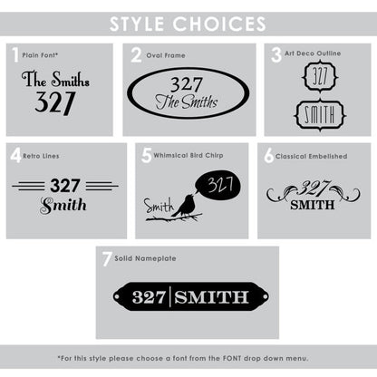 Custom Name & Address Label for Mailbox & Front Door - Dana Decals